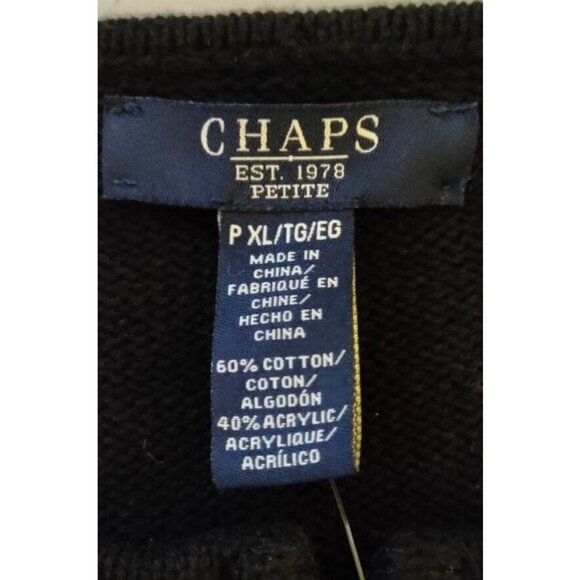 CHAPS Cardigan Sweater Sz PXL Petite XL Full Zip NWT - Picture 7 of 10